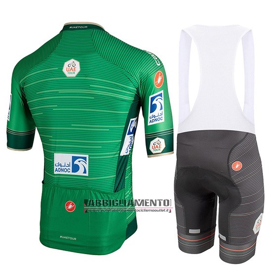 Abbigliamento Castelli Uae Tour 2019 Manica Corta e Pantaloncino Con Bretelle Verde - Clicca l'immagine per chiudere